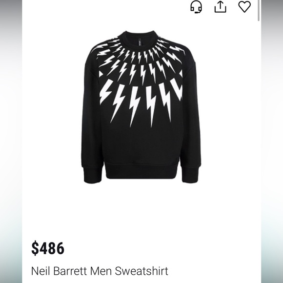 Neil Barrett Lightning Bolt Sweater as seen on schitts creek David - Picture 5 of 5